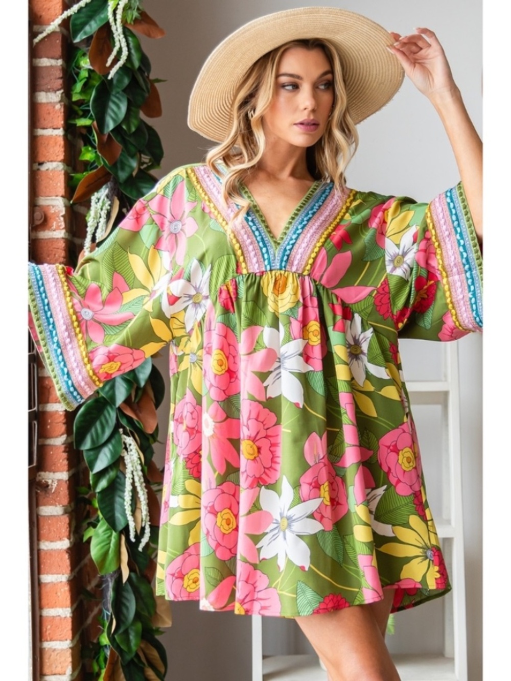 Tunic Floral Embroidered
